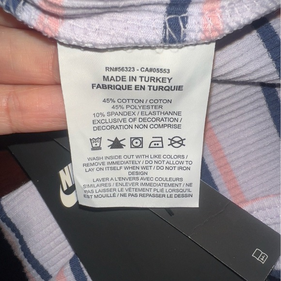 Nike Plus Femme Striped Casual Sporty Maxi Dress Violet Purple Striped - Picture 6 of 13